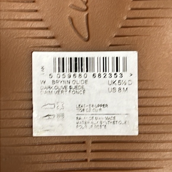 Brand New Clarks Genuine Suede Slip On Clogs Dark Olive Brynn Comfort Slide Mule - Picture 15 of 16